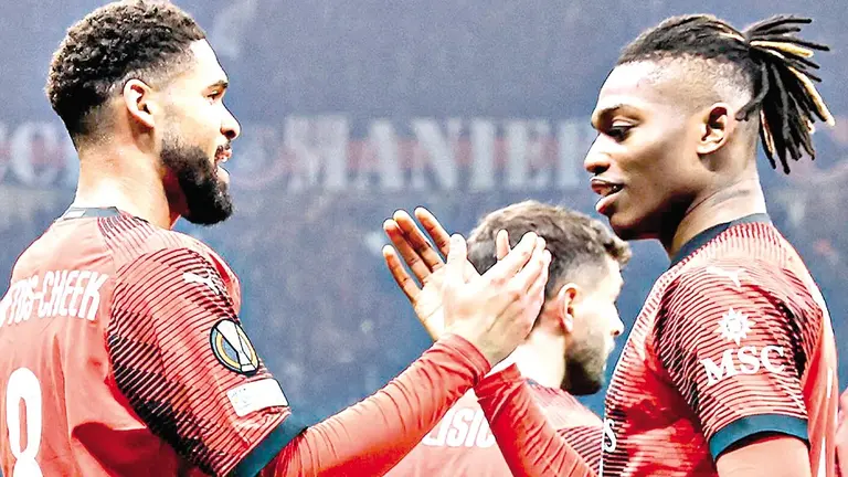 Loftus-Cheek y Leao celebran un gol del Rossoneri./ INSTAGRAM AC MILAN