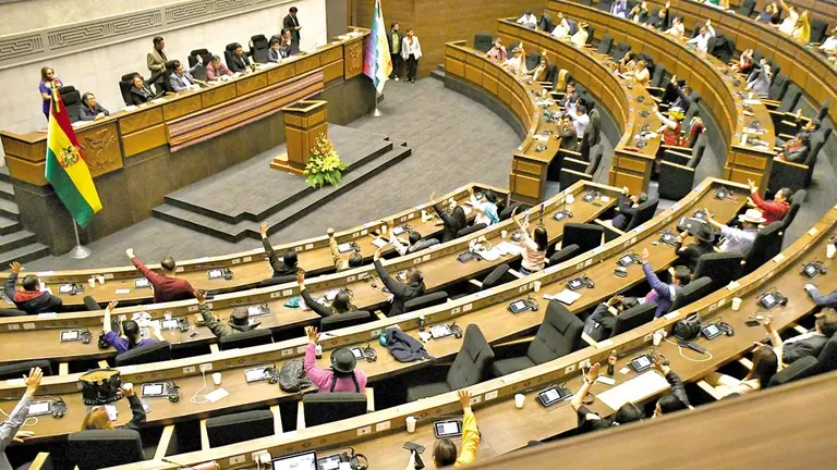 Una sesi&oacute;n ordinaria del pleno de la Asamblea Legislativa Plurinacional./ APG