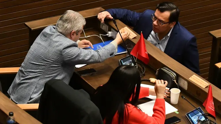 Un pasaje de la sesi&oacute;n en la ALP, en torno a la convocatoria para las Judiciales. APG