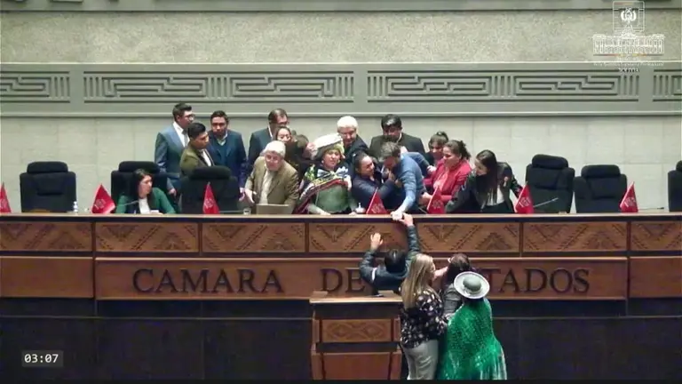 Sesi&oacute;n en la C&aacute;mara de Diputados, en torno a la pr&oacute;rroga de magistrados y los cr&eacute;ditos. CAPTURA DE VIDEO