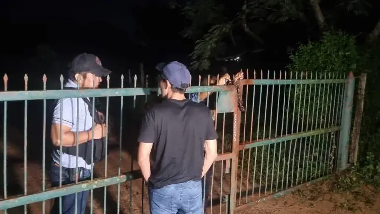 El inmueble donde descubrieron el cuerpo sin vida de Jorge M. en Santa Cruz. UNITEL