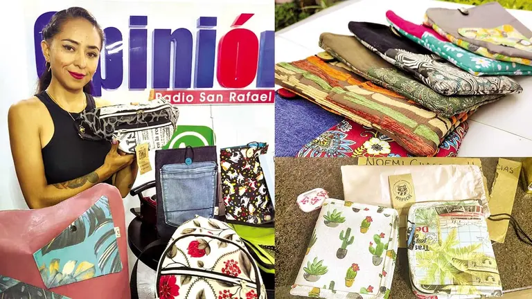 El emprendimiento Mapache ofrece desde fundas para tablets hasta bolsos hechos con telas recicladas./ NICOLE VARGAS- CORTES&Iacute;A