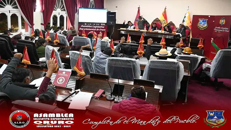 La sala de sesiones de la Asamblea Legislativa Departamental de Oruro. ALD ORURO