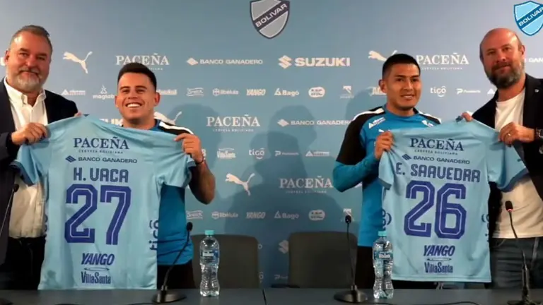 Henry Vaca y Erwin Saavvedra, refuerzos de Bol&iacute;var./ CLUB BOL&Iacute;VAR