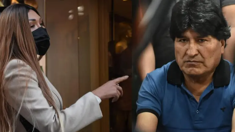 Gabriela Zapata y Evo Morales. APG/ARCHIVO