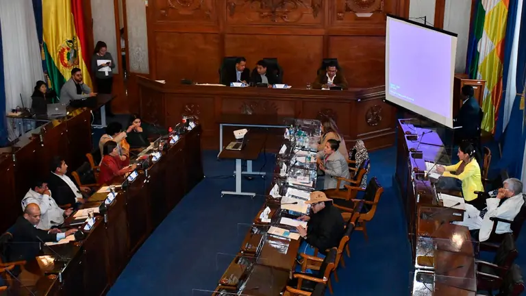 Sesi&oacute;n de la Comisi&oacute;n Mixta de Constituci&oacute;n en el antiguo hemiciclo del Senado. APG