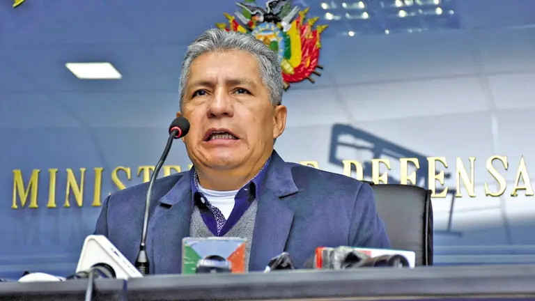 El ministro de Defensa, Edmundo Novillo./ APG