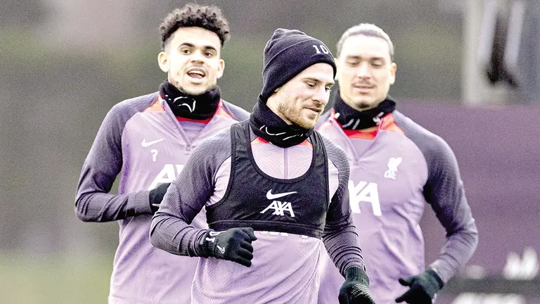 Mac Allister, D&iacute;az y N&uacute;&ntilde;ez; figuras sudamericanas del Red./ FC LIVERPOOL