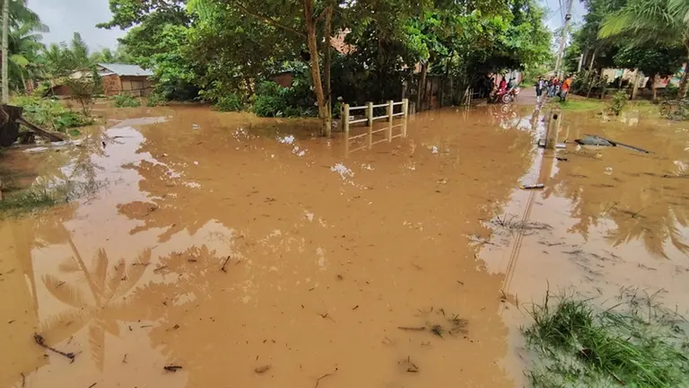 Inundaciones en Cobija, en los pasados d&iacute;as. APG