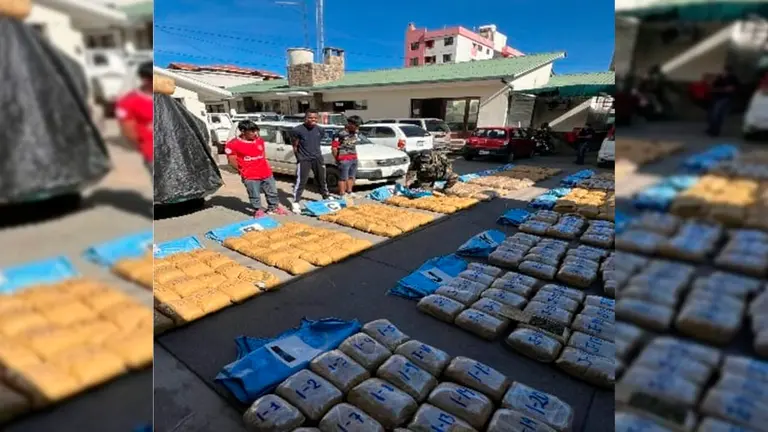 Los tres presuntos due&ntilde;os de la marihuana comisada en Cochabamba. FGE