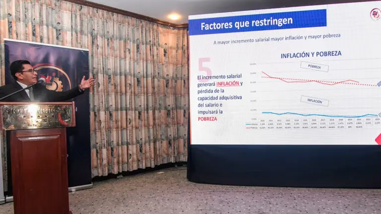 Imagen sobre datos de la econom&iacute;a nacional./ CORTES&Iacute;A CNI