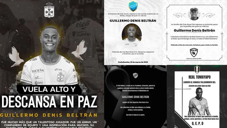 Homenaje de los clubes del pa&iacute;s ante la muerte de Beltr&aacute;n./ FACEBOOK
