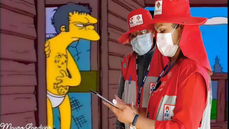 Uno de los memes sobre el Censo inspirados por la serie 'Los Simpson'. FACEBOOK FANS SIMPSON.BO