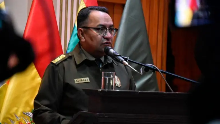 El comandante general de la Polic&iacute;a, &Aacute;lvaro &Aacute;lvarez./ ABI
