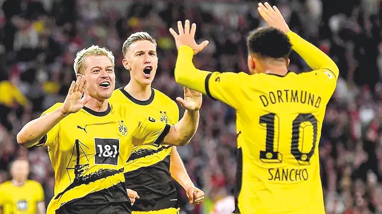 El club amarillo celebra un gol ante el Bávaro./ INSTAGRAM BORUSSIA DORTMUND