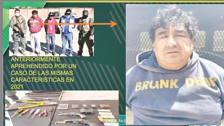 Guido Quiroga, delincuente prontuariado apodado El Pirata./ FELCC
