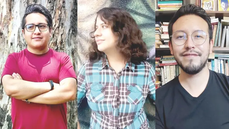 Jorge León, Isabel Antelo y José Luis Durán menciones honoríficas del concurso  Crispín Portugal./ CORTESÍA
