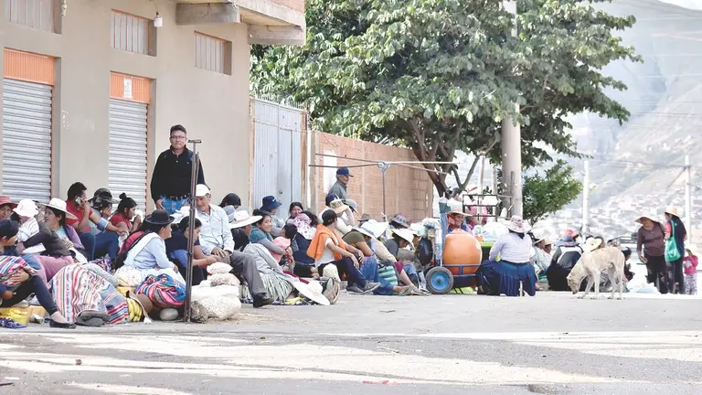 El sector de K&rsquo;ara K&rsquo;ara, la tarde de este 9 de abril./ DICO SOLÍS