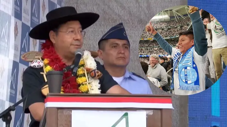 El presidente Luis Arce durante un acto en Tarija.