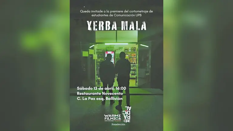 Afiche promocional del cortometraje &lsquo;Yerba Mala&rsquo; (2023)./ CORTESÍA