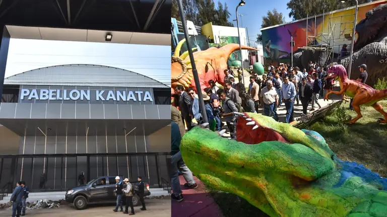 El nuevo pabell&oacute;n Kanata (i) y el stand de la Alcald&iacute;a de Cochabamba (d). DICO SOL&Iacute;S