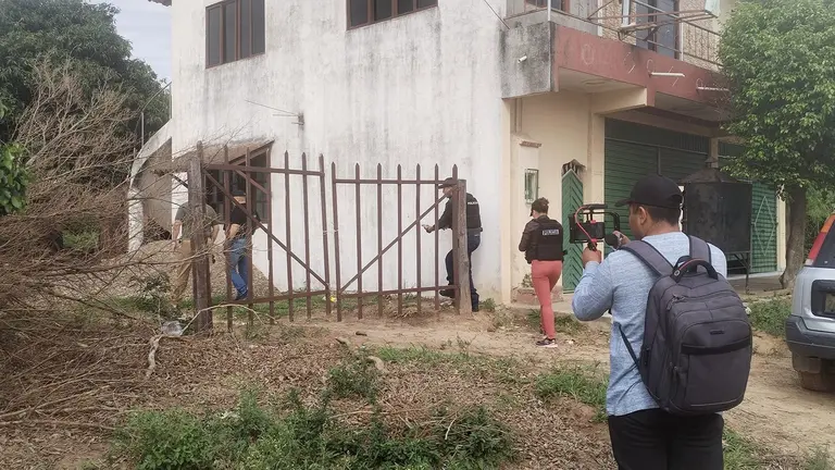 La vivienda en donde fue asesinada Mar&iacute;a a manos de su pareja, en Warnes. DTV