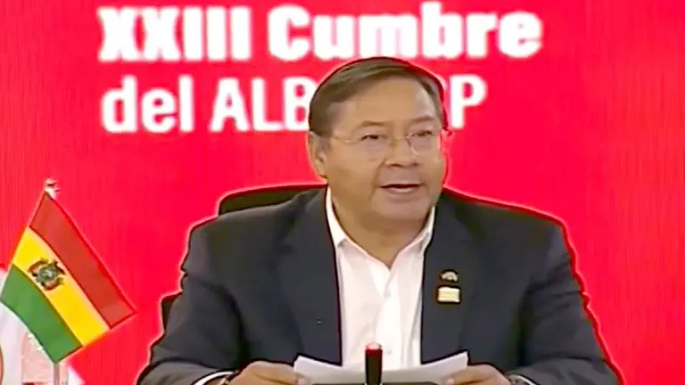 El presidente Luis Arce durante su participación de la Cumbre de la ALBA - TCP./ ERBOL