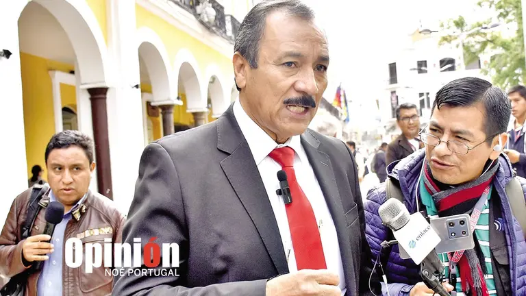 El rector de la UAGRM, Vicente Cuellar, este 25 de abril./ NO&Eacute; PORTUGAL