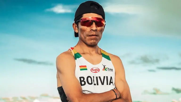 El fondista orure&ntilde;o H&eacute;ctor Garibay. H&Eacute;CTOR GARIBAY.