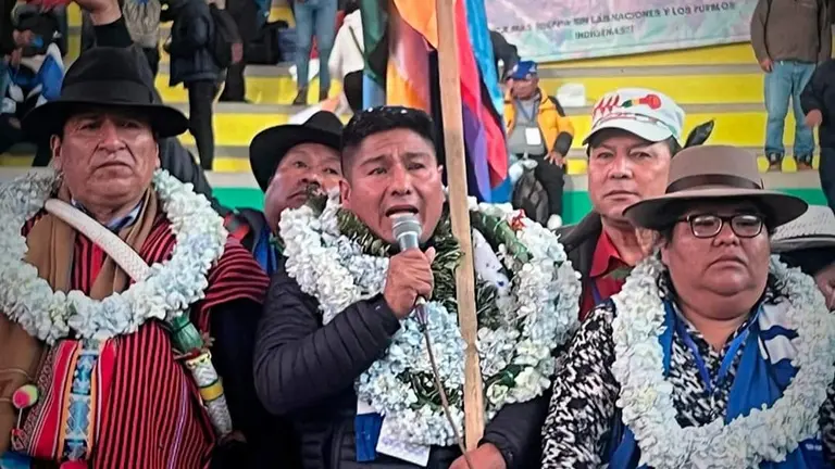 Grover Garc&iacute;a, el sucesor de Evo Morales en la Direcci&oacute;n Nacional del partido azul desde el ala "arcista". BOLIVIA TV