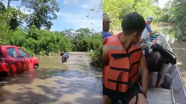 Desborde de los r&iacute;os Sajta e Ichilo, en Puerto Villarroel. CAPTURA DE PANTALLA