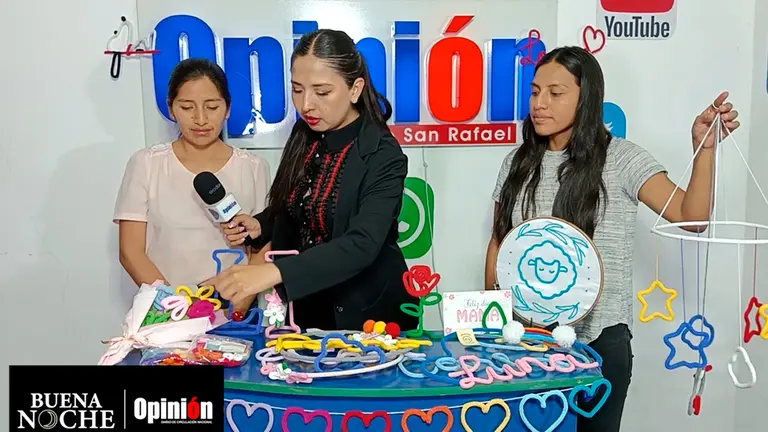 El emprendimiento Tejiendo Para Ti, en Buena Noche./ CAPTURA DE VIDEO