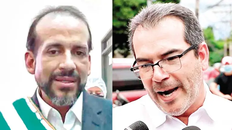 El gobernador titular de Santa Cruz, Luis Fernando Camacho, y el gobernador en ejercicio, Marion Aguilera./ COMPOSICI&Oacute;N OPINI&Oacute;N
