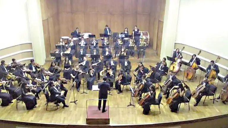 La Orquesta Sinf&oacute;nica Nacional en una presentaci&oacute;n musical./ ARCHIVO