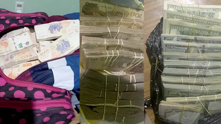 El dinero secuestrado por la Policía en Tarija./ EDUARDO DEL CASTILLO