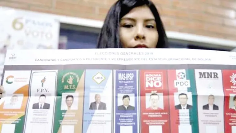 Imagen referencial a una boleta de votaci&oacute;n de las elecciones de 2019./ ARCHIVO