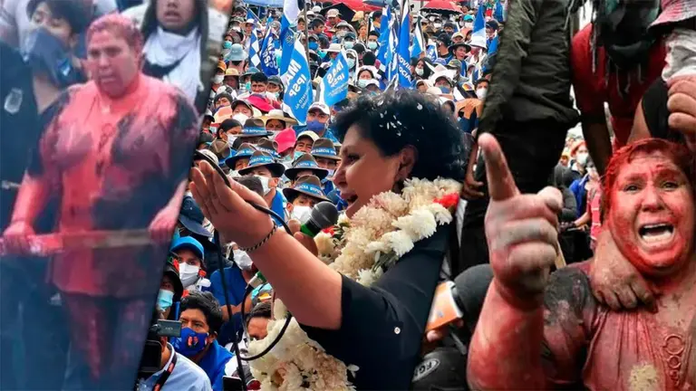 Patricia Arce, cuando fue atacada en 2019. GRAYZONE