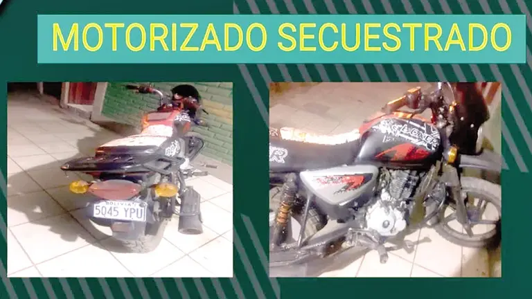 La motocicleta en la que operaban padre e hijo./ POLIC&Iacute;A