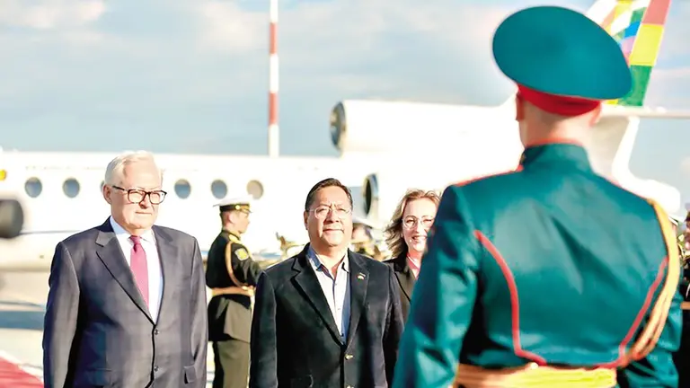 El presidente Luis Arce, ya presente en Rusia./ ABI