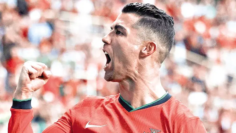 CR7 festeja una conquista para el seleccionado luso./ TNT SPORTS