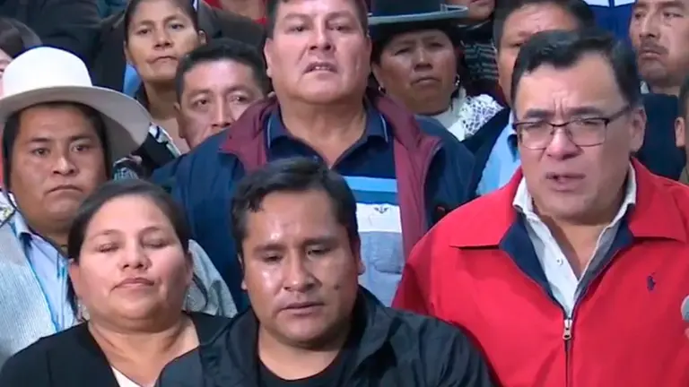 El ala arcista, en conferencia de prensa. CAPTURA DE BTV