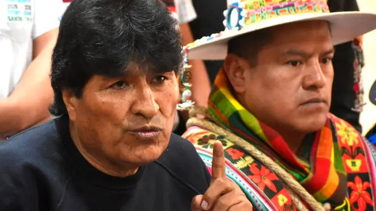 El expresidente Evo Morales en conferencia de prensa./ No&eacute; Portugal