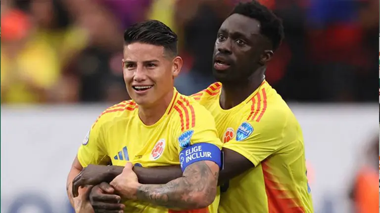 Jugadores de Colombia celebran uno de los goles en la Copa./ COPA AM&Eacute;RICA