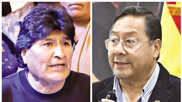 El expresidente Evo Morales y el jefe de Estado, Luis Arce. / COMPOSICIÓN OPINIÓN
