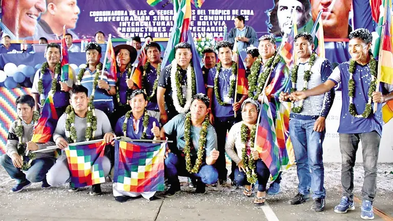 El ala &ldquo;evista&rdquo; del Movimiento Al Socialismo, en un encuentro./ PRENSA LEONARDO LOZA