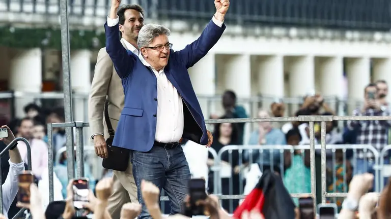 Jean-Luc M&eacute;lenchon, l&iacute;der de La Francia Insumisa, uno de los partidos que forma parte de la coalici&oacute;n ganadora de las elecciones francesas. GETTY