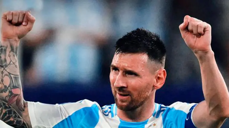Lionel Messi, tras su gol en semifinal. COPA AM&Eacute;RICA