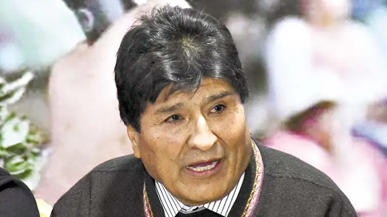 Evo Morales, presidente del MAS, en conferencia de prensa./ APG