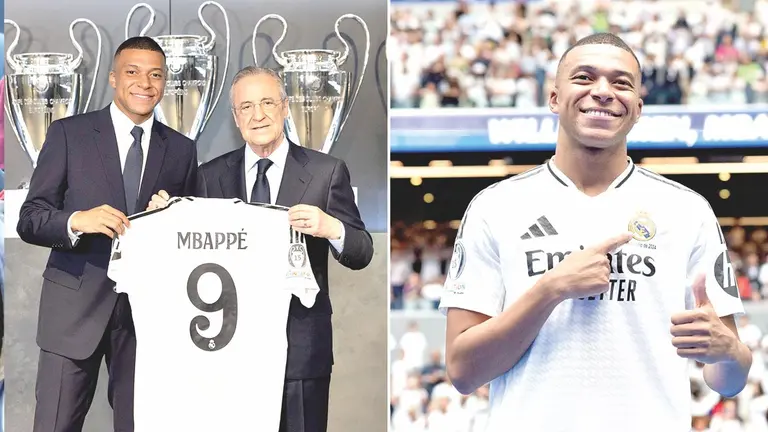 Empezó oficialmente el derrotero de Kylian Mbappé en el club más ganador de Europa, con 15 estrellas  continentales en su haber./ REAL MADRID