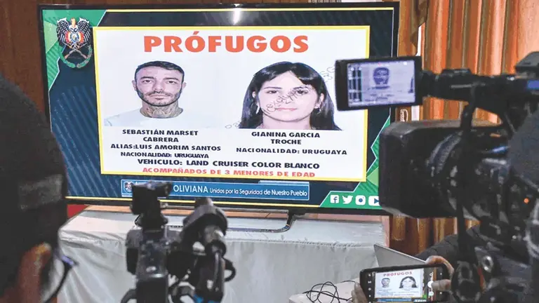 Las imágenes de Sebastián Marset y Gianina García, apuntados internacionalmente por vínculos con la droga./ APG